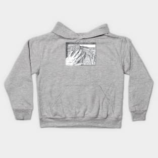 iPad Hand on Castle Kids Hoodie